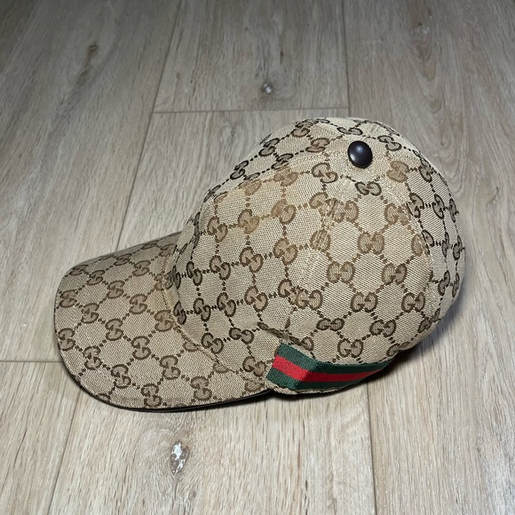 Gucci Other - Gucci Monogram Web Canvas Baseball Hat